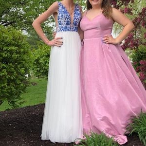 White & Blue Sherri Hill Dress